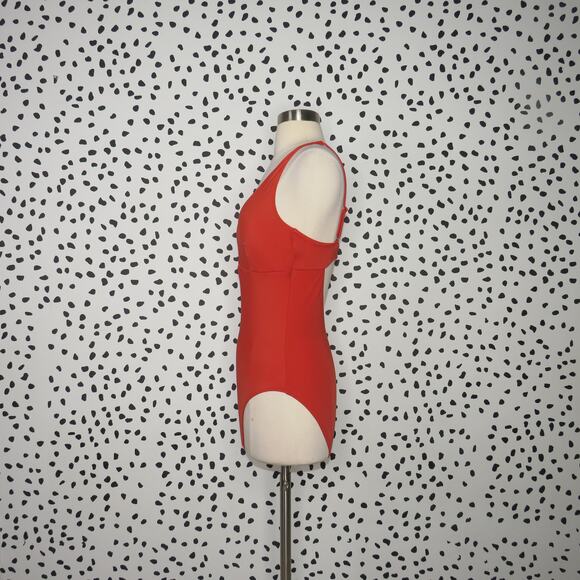 Andie Red The Tahiti Open Back V-Neck One Piece Swimsuit - Picture 7 of 12